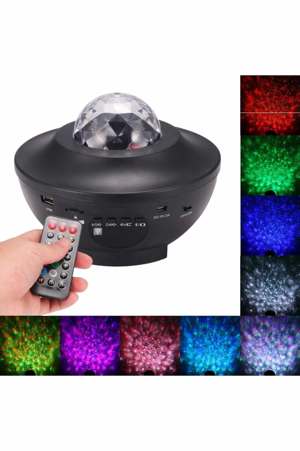 Yıldızlı gökyüzü Projektörü Uzaktan kumandalı Çocuklara Özel Şarjlı - Görsel 2