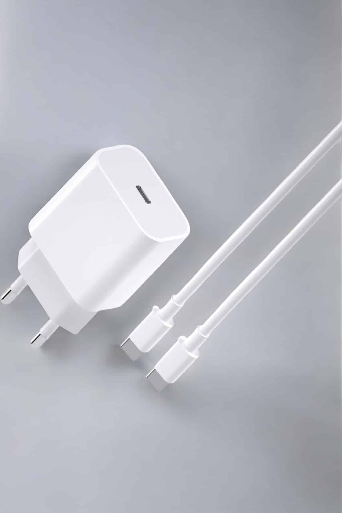 İOS Uyumlu Type-C Girişli Hızlı Şarj 15/15 Pro Max Adaptör ve Kablosu - Görsel 2