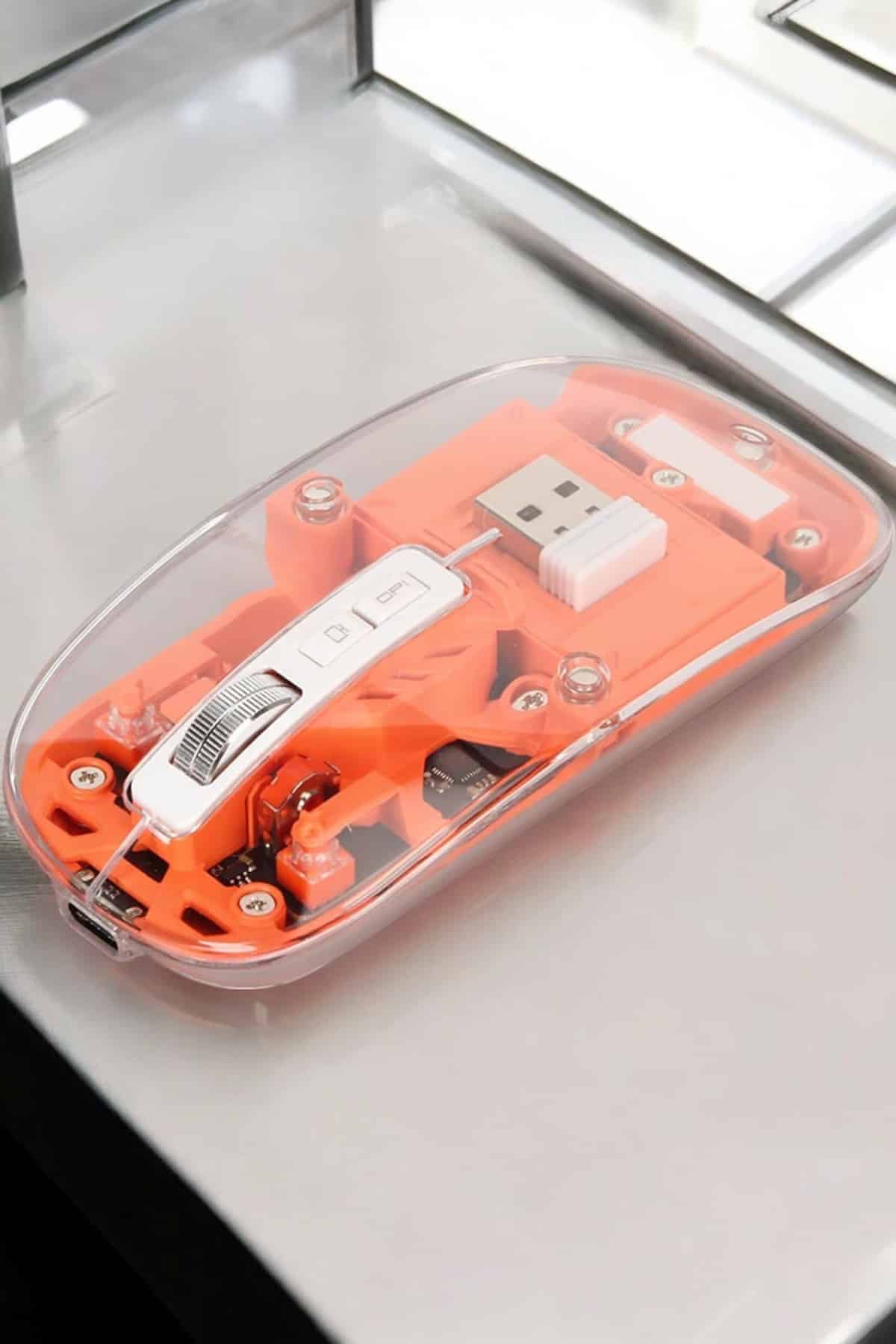 Kablosuz Mouse Fare 5.0 Bluetooth Bağlantılı USB Girişli - Görsel 3