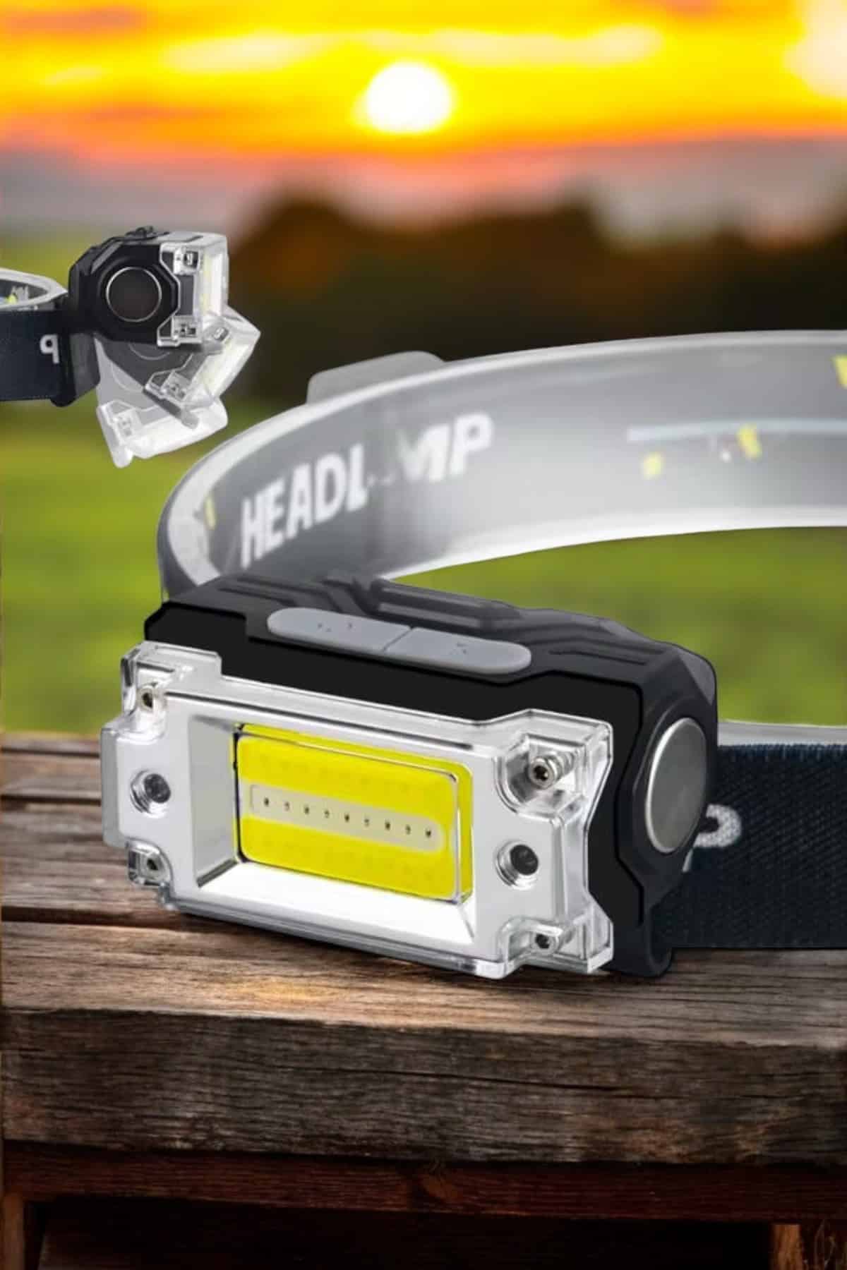 Şarjlı Kafa Feneri Suya Dayanıklı Ayarlanabilir Kamp Feneri - Görsel 5