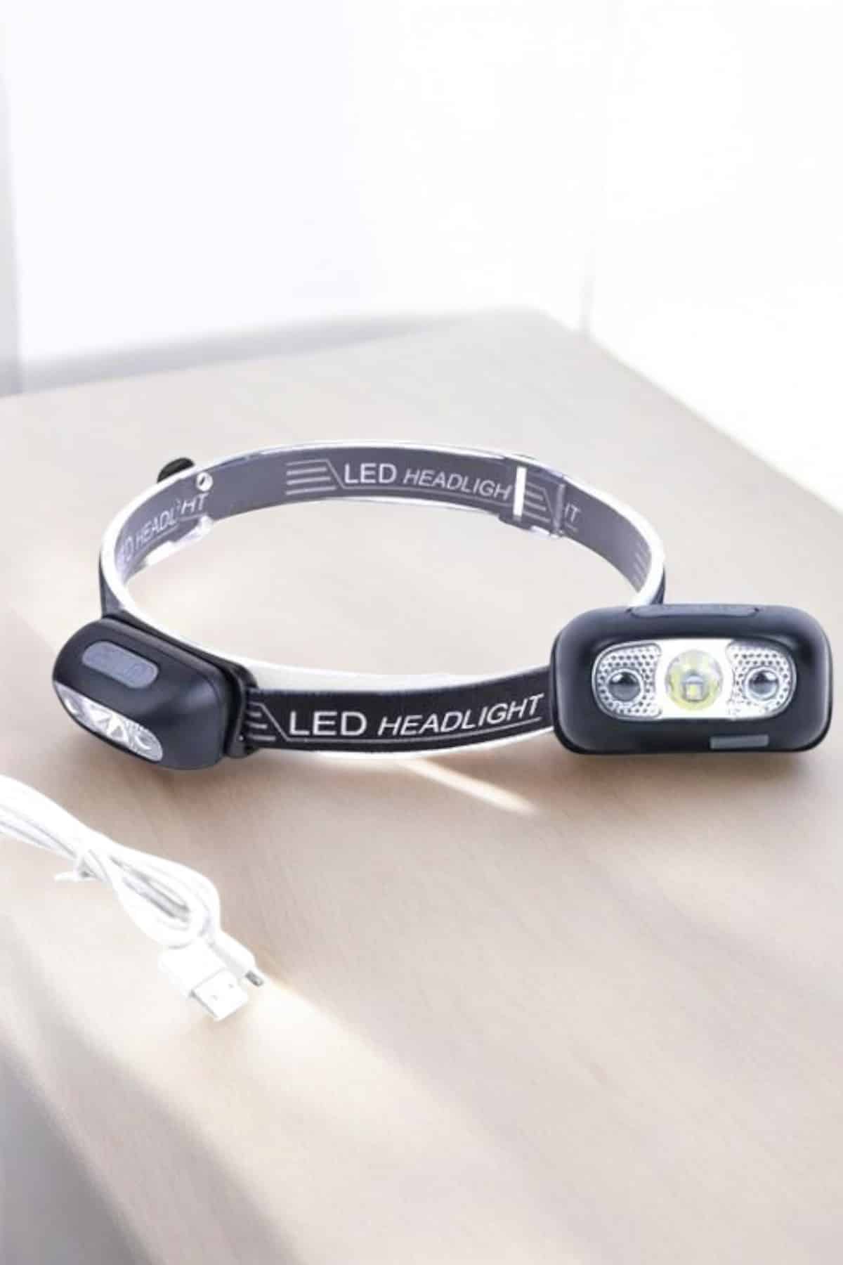 Kafa Lambası Kamp Lambası Sensörlü Şarjlı Ayarlanabilir - Görsel 4