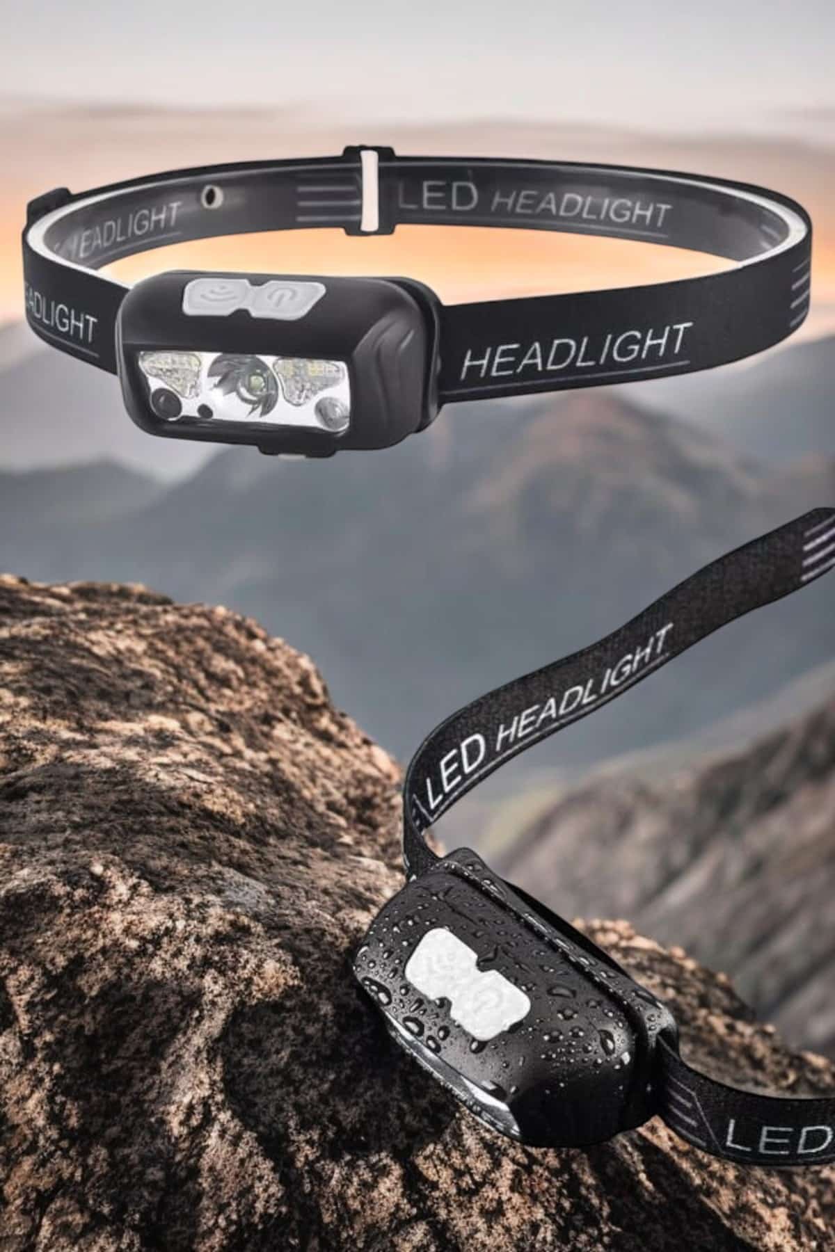 Kafa Lambası Kamp Lambası Sensörlü Şarjlı Ayarlanabilir - Görsel 5