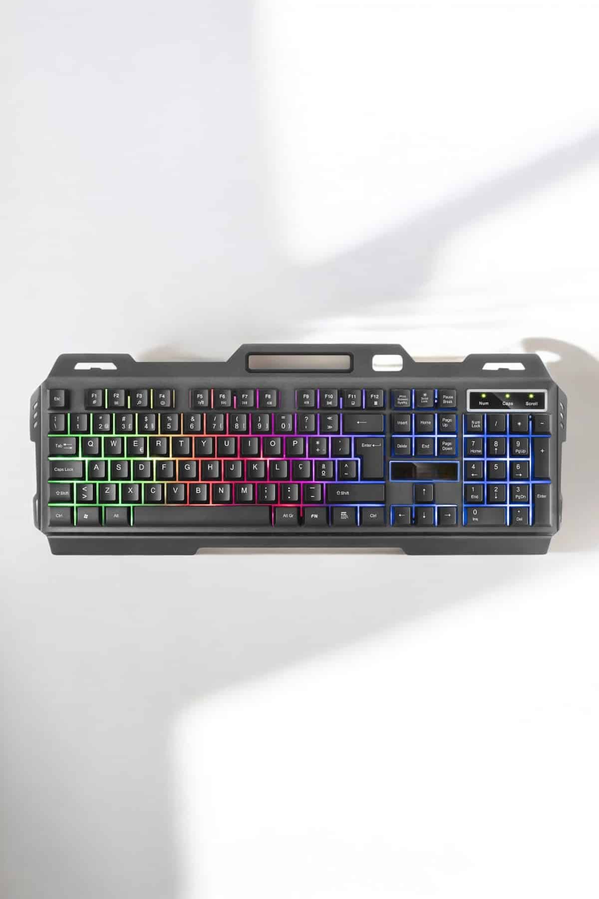 Oyuncu Klavyesi Q Klavye RGB Işıklı Mouse Hediyeli - Görsel 4