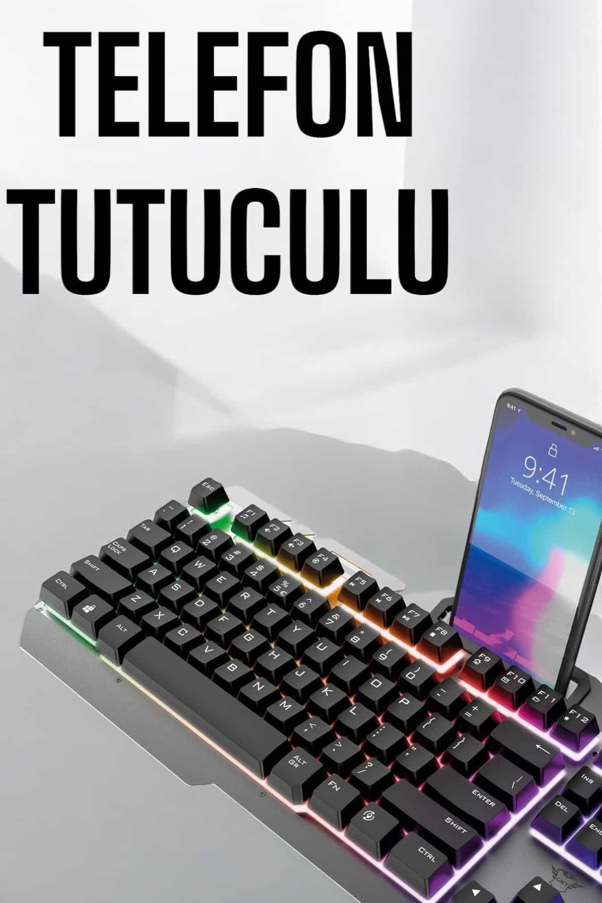 Oyuncu Klavyesi Q Klavye RGB Işıklı Mouse Hediyeli - Görsel 5