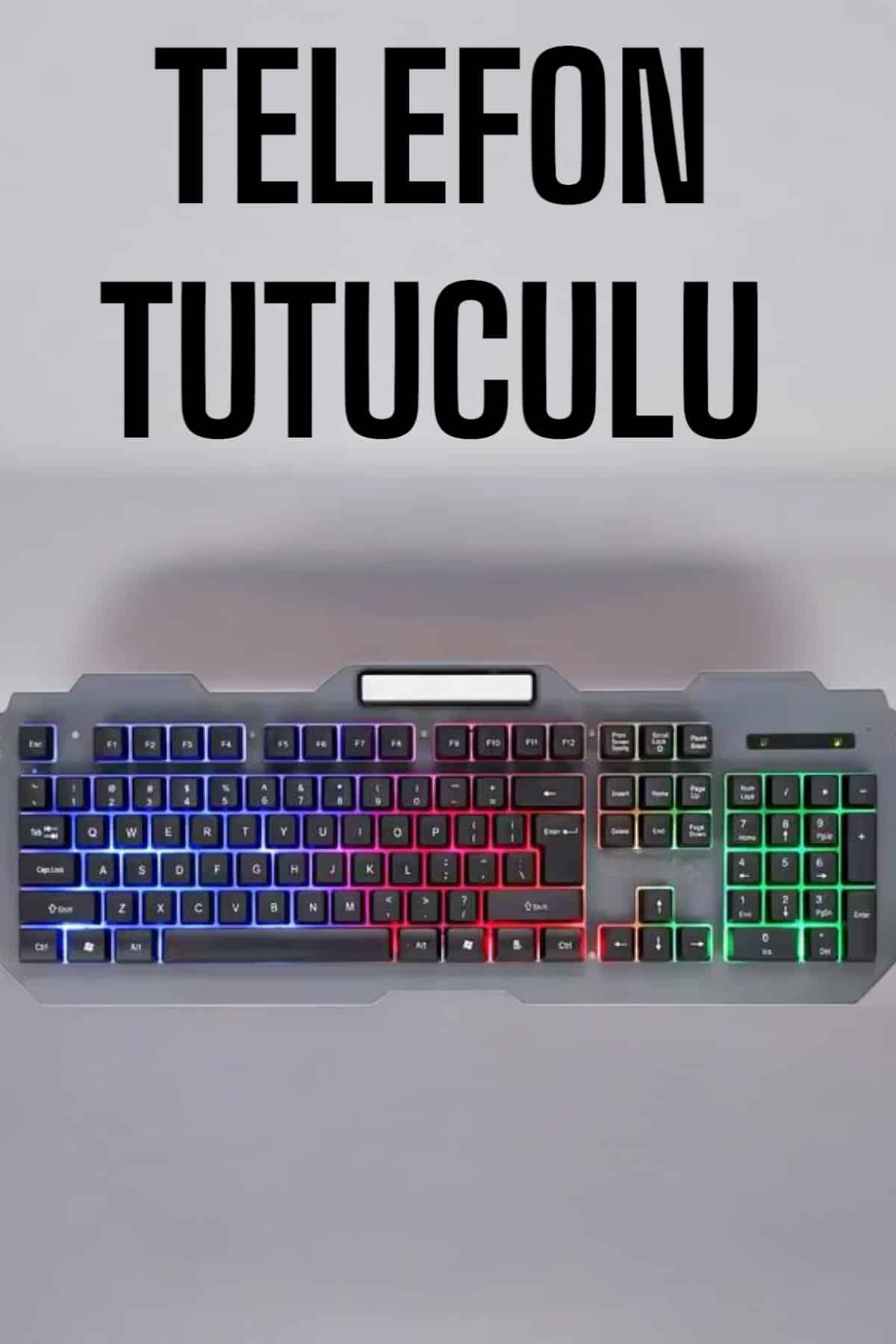 Q Klavye RGB Işıklı Klavye Ve Mouse Seti Kablolu Mouse Hediyeliş - Görsel 2