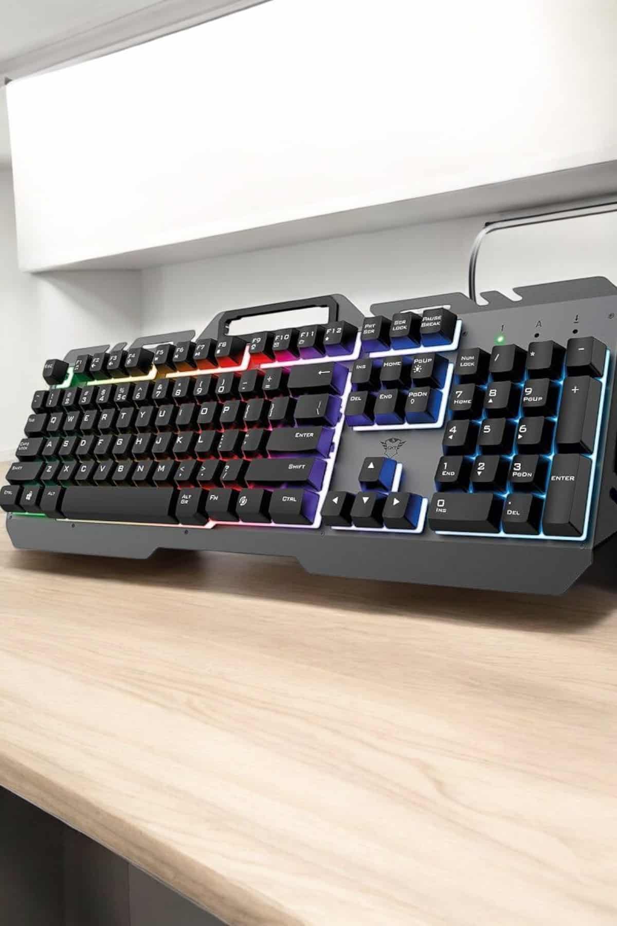 Q Klavye RGB Işıklı Klavye Ve Mouse Seti Kablolu Mouse Hediyeliş - Görsel 3