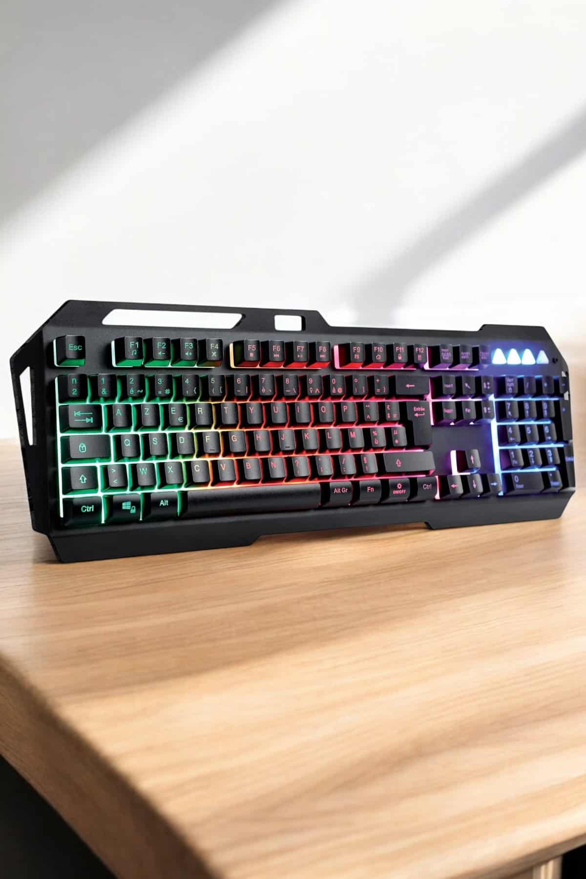 Q Klavye RGB Işıklı Klavye Ve Mouse Seti Kablolu Mouse Hediyeliş - Görsel 4