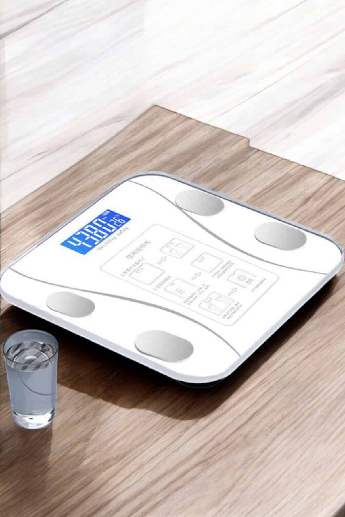Akıllı Tartı Dijital Baskül Yağ Su Kas Vücut Kitle Kilo Ölçer Tartı - Görsel 2