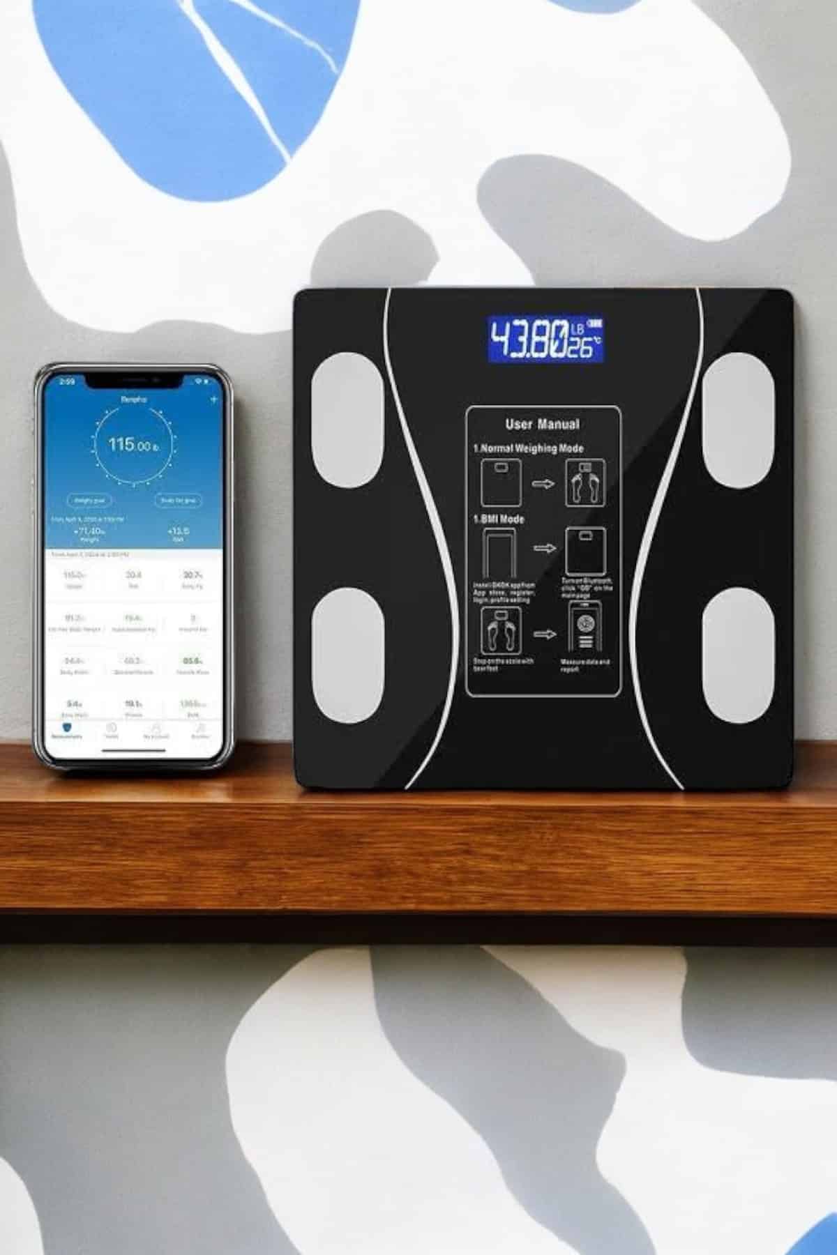 Tartı Baskül Dijital Elektronik Tartı Vücut Analiz Wifi Akıllı Yağ Ölçer - Görsel 4