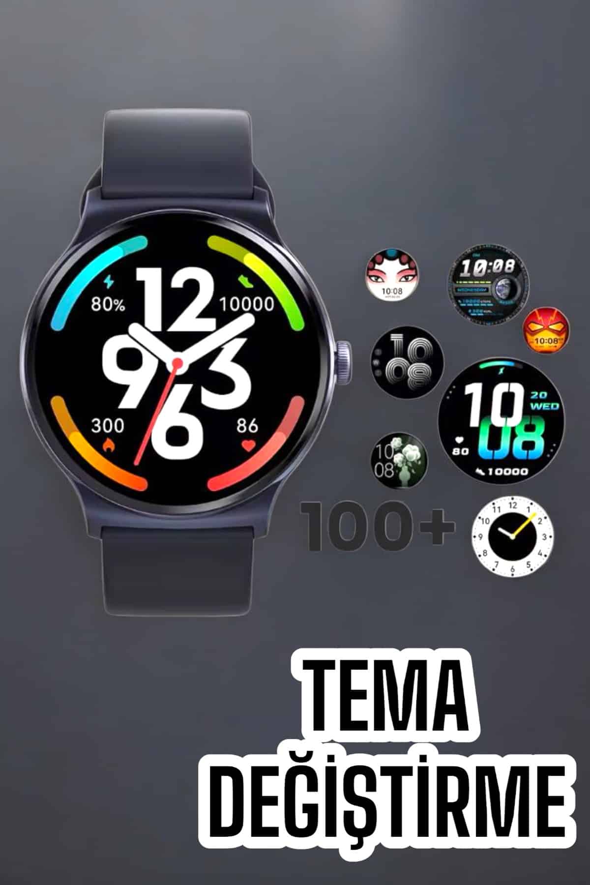 Akıllı Saat Sesli Görüşme Bluetooth Bağlantılı 3 Kordonlu - Görsel 2