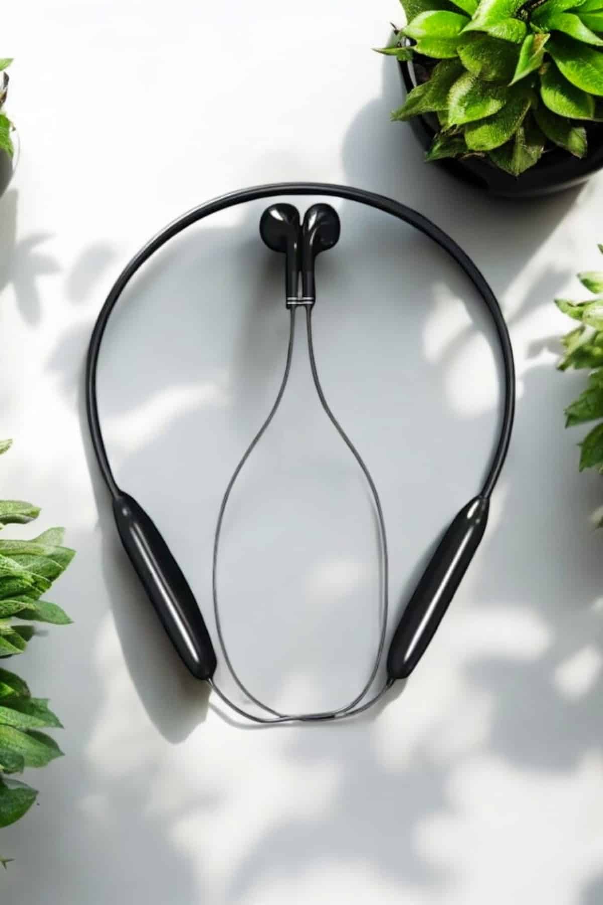 Kablolu Boyun Askılı Dijital Göstergeli Bluetooth Kulaklığı 60 Saat - Görsel 2