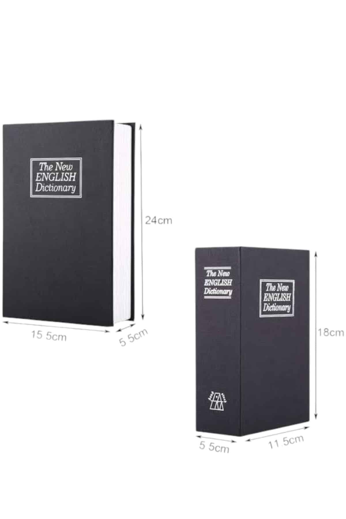 Büyük Boy Anahtarlı Kitap Görünümlü Gizli Kasa Çelik Kasa Altın Kasası - Görsel 2