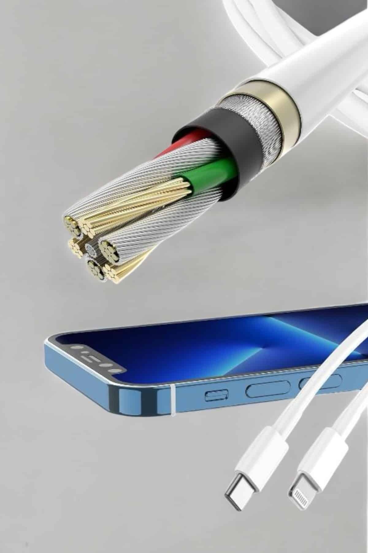 Iphone Tüm Modellerle Uyumlu Hızlı Şarj Kablosu İOS 30W - Görsel 2