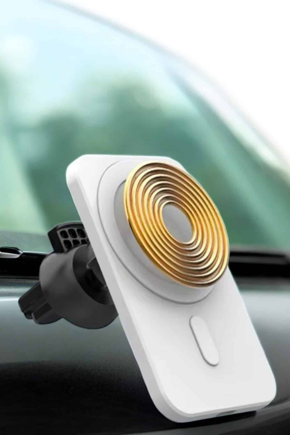 araç uyumlu Kablosuz 15W Taşınabilir Şarj Aleti Çift Kablo - Görsel 2