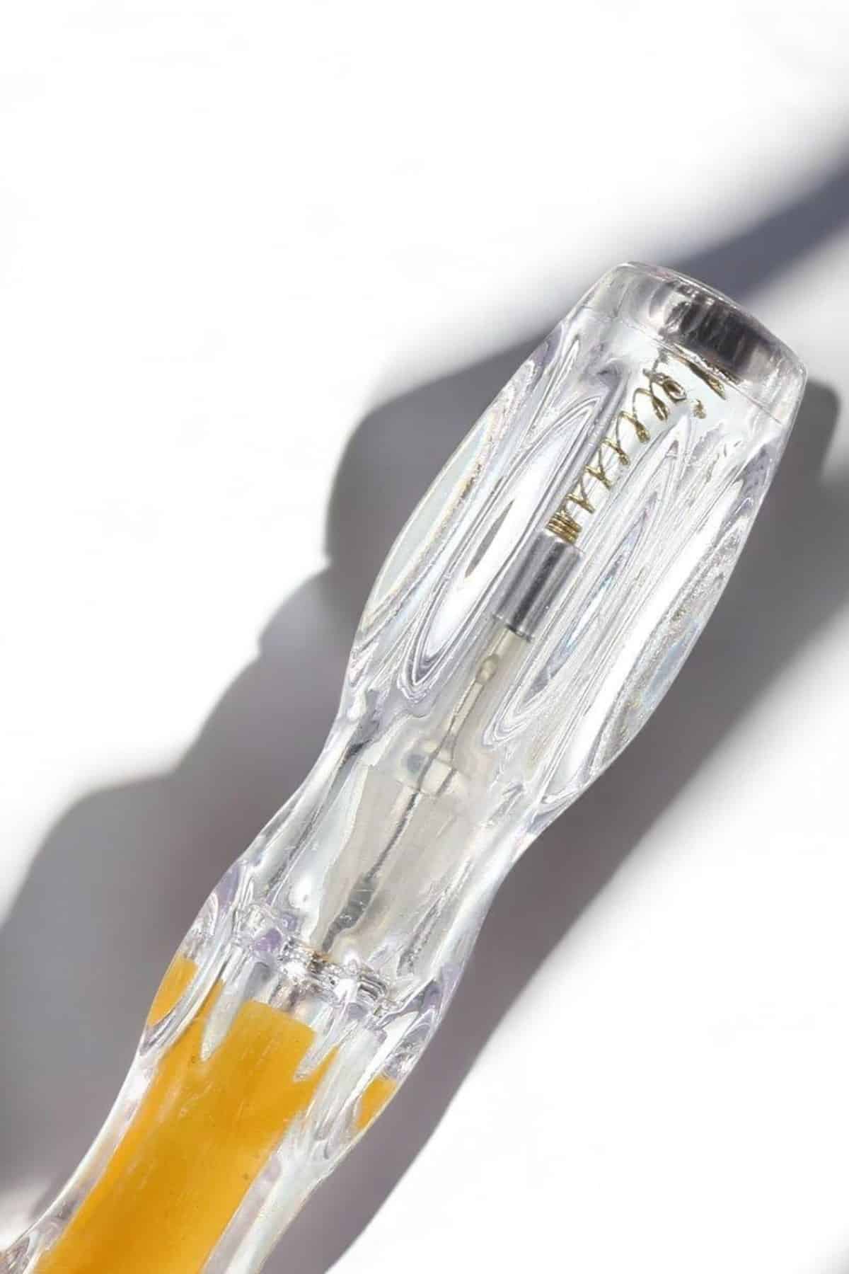 Çift Taraflı Elektrik Kontrol Kalemi Şeffaf Tornavida - Görsel 3