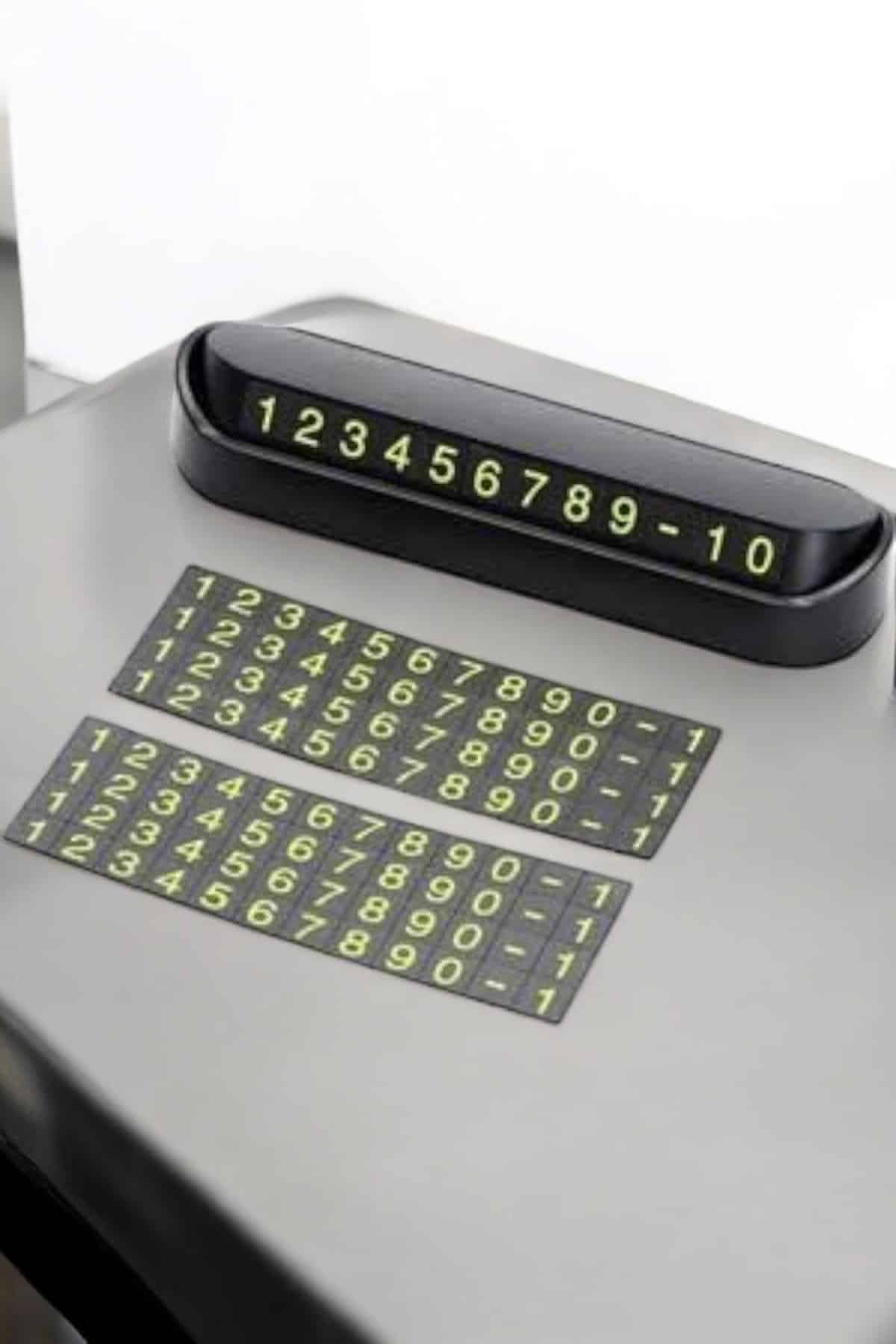Araba Park Numaratörü Araç İçi Numaralık Değiştirilebilir Çevirmeli Mini - Görsel 2