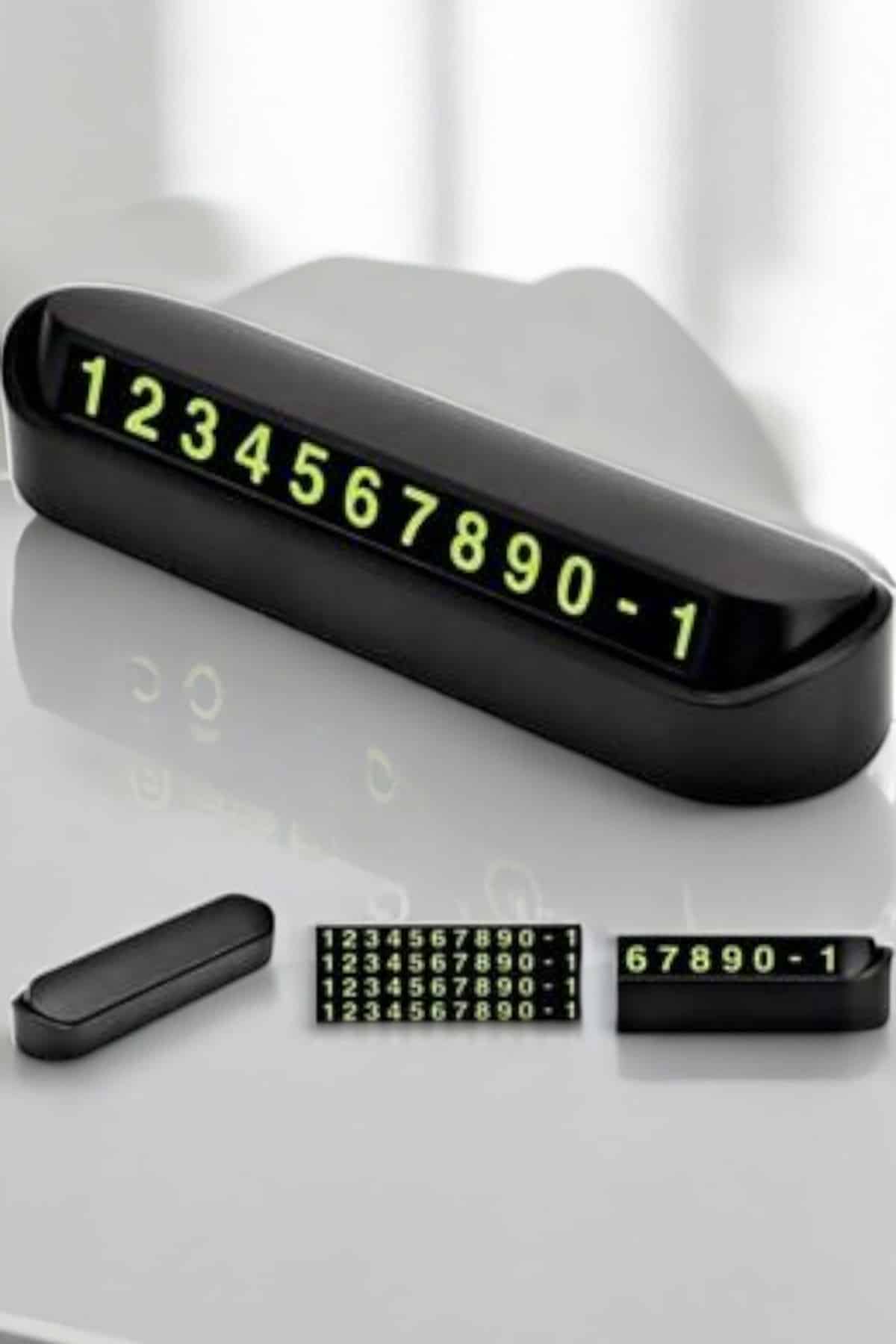 Araba Park Numaratörü Araç İçi Numaralık Değiştirilebilir Çevirmeli Mini - Görsel 4
