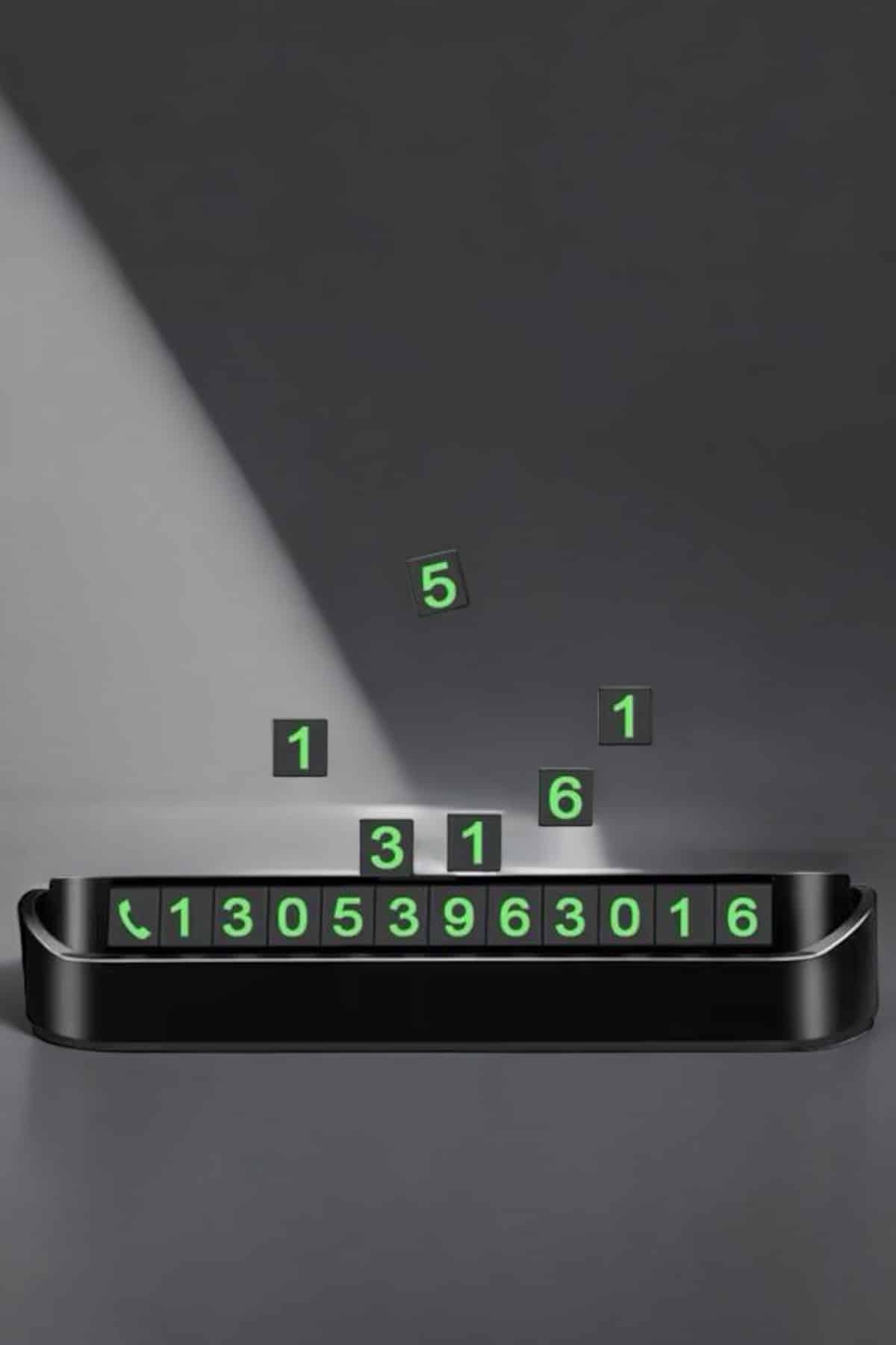 Araç İçi Numaratör Numaralık Torpido Üstü Açılır Kapanır Telefon Numarası Bırakma - Görsel 3