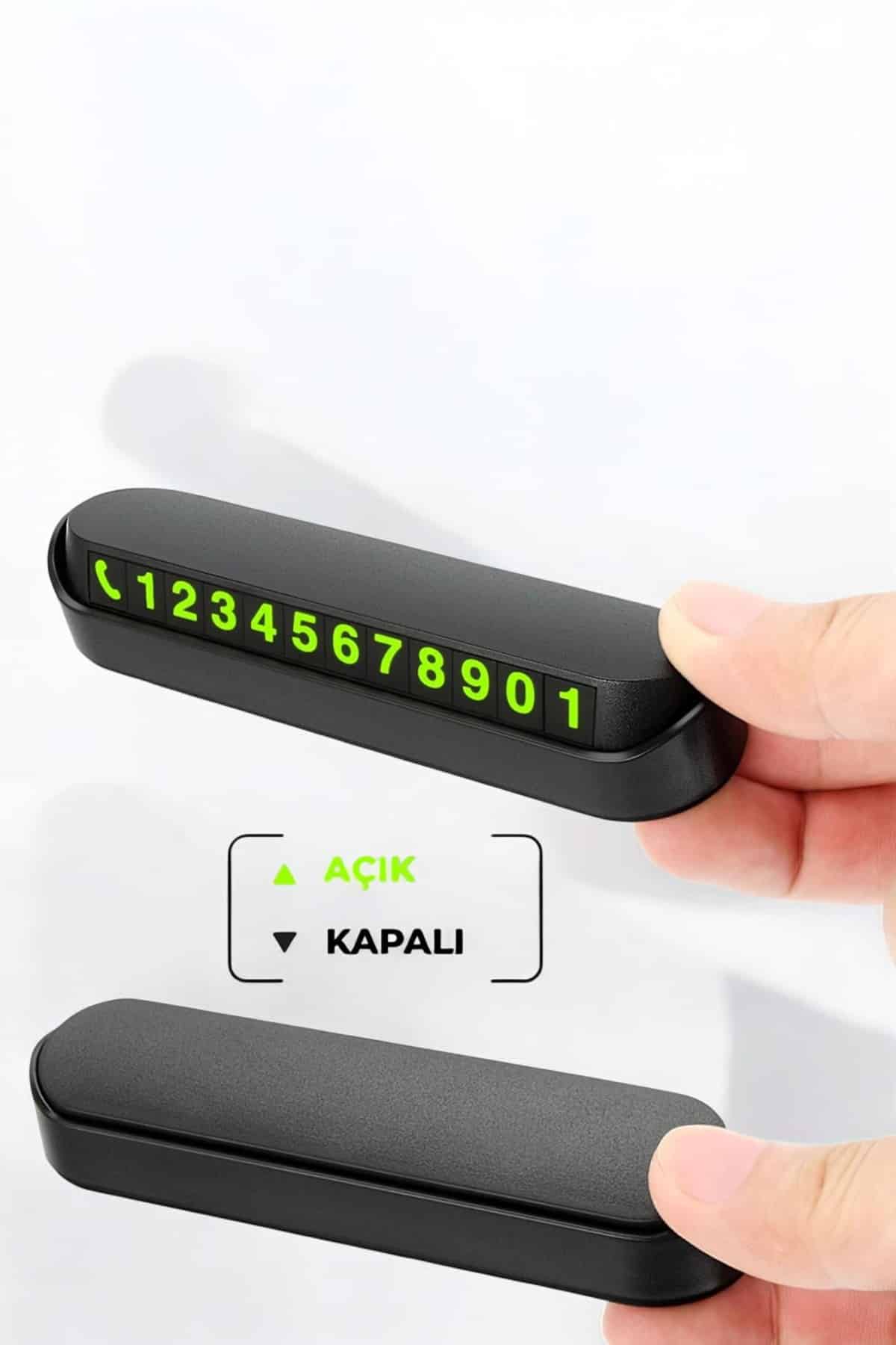 Araç İçi Numaratör Numaralık Torpido Üstü Açılır Kapanır Telefon Numarası Bırakma - Görsel 4