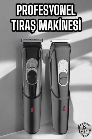 Saç Sakal Vücut Şarjlı Kablosuz Tıraş Makinesi Profesyonel Paslanmaz Çelik