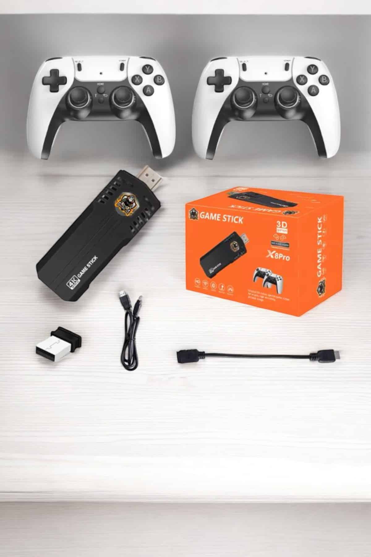 Game Stick Retro 8K ULTRA HD Video Oyun Konsolu Android Tv Özelliği - Görsel 5