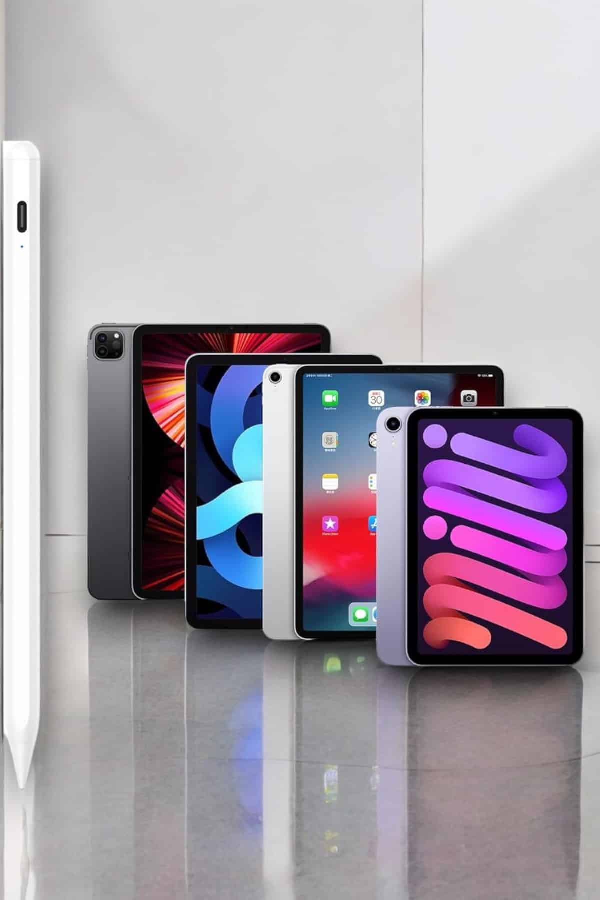 Dokunmatik Kalem Beyaz Şarjlı Yedek Uçlu Android ve İOS Uyumlu - Görsel 5