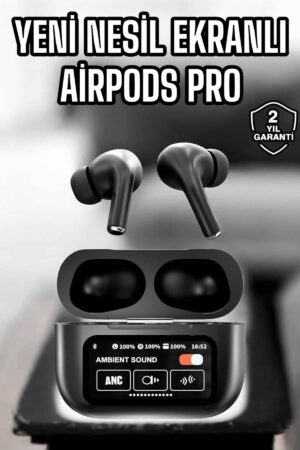 Kablosuz Bluetooth Kulaklık Ekranlı Uzun Şarj Süreli ANC Destekli