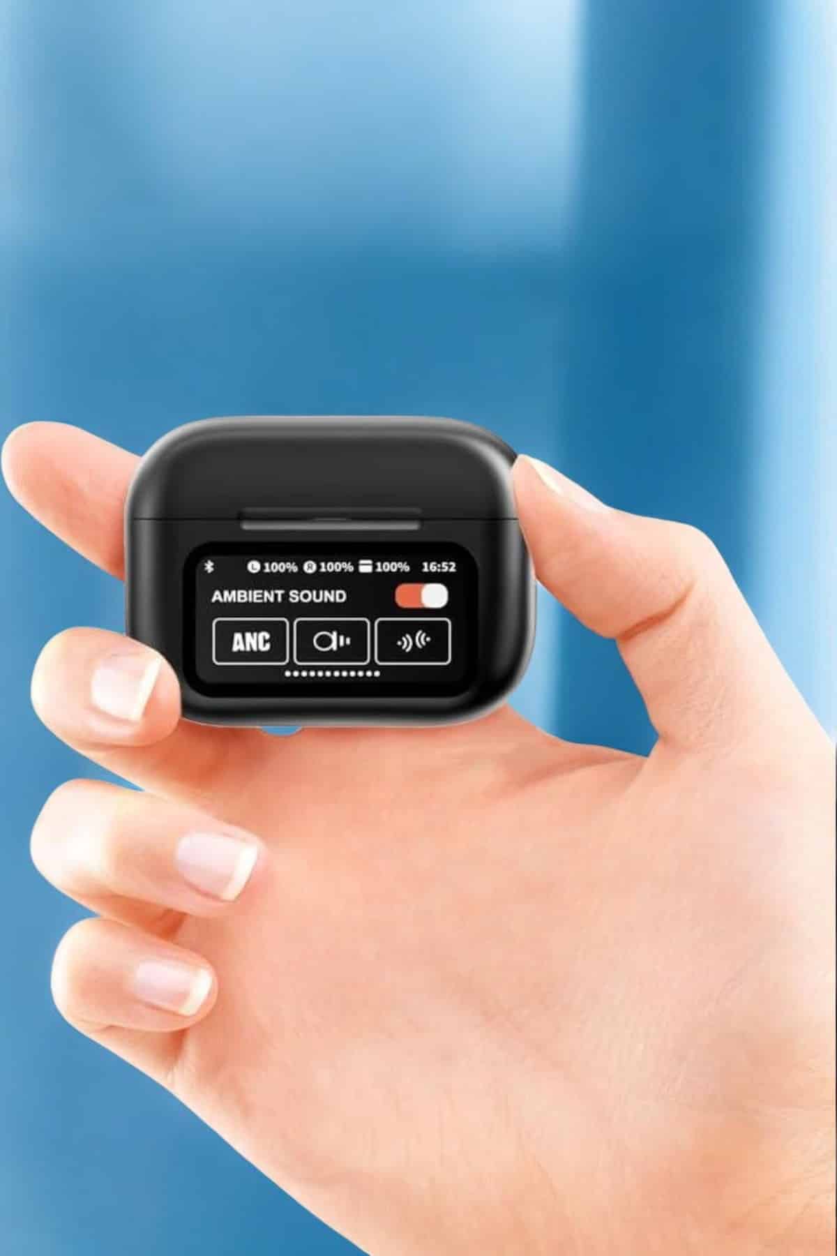 Bluetooth Kulaklık Kablosuz Ekranlı ANC/ENC Destekli Dokunmatik - Görsel 5