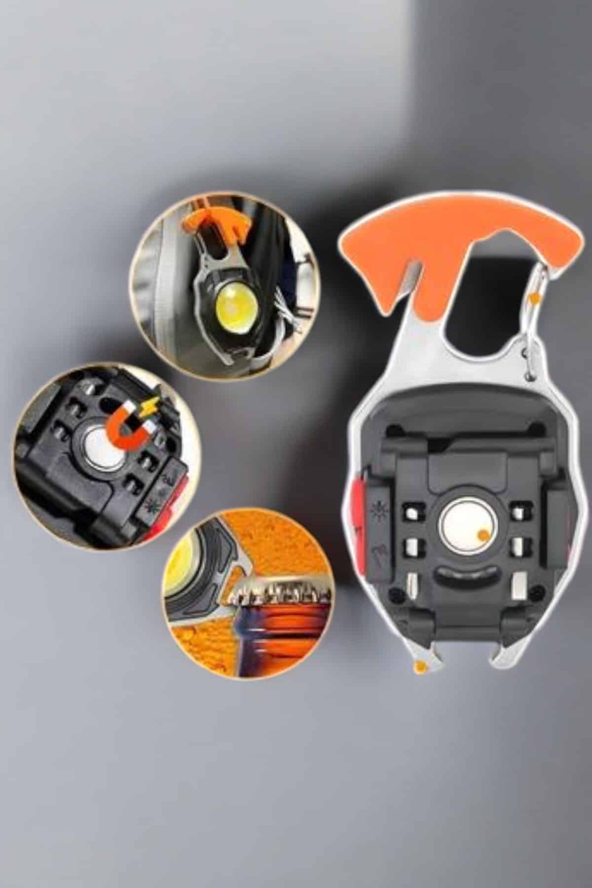 El Feneri Acil Işık Seti Tornavida Düdük Kapak Açma Kamp Lambası - Görsel 2