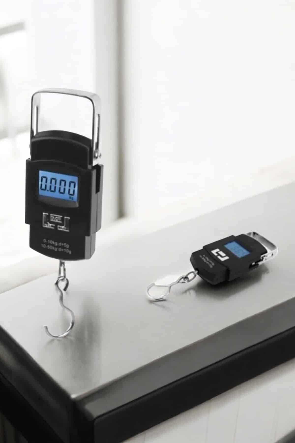 50 Kg El Kantarı Ağırlık Ölçer Dijital Ekranlı Kancalı Portatif - Görsel 5
