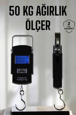Ağırlık Ölçer 50 Kg El Terazisi El Kantarı Pilli Led Ekran