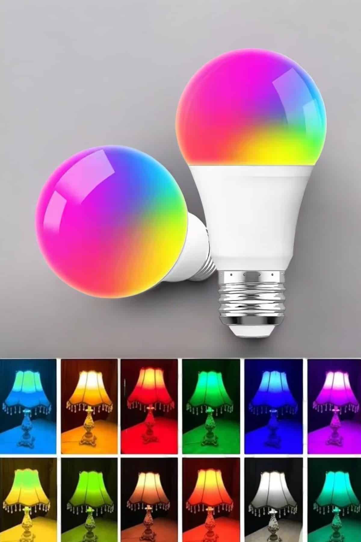 Led Ampul Enerji Dostu RGB Işıklı 100W Led Işık - Görsel 2