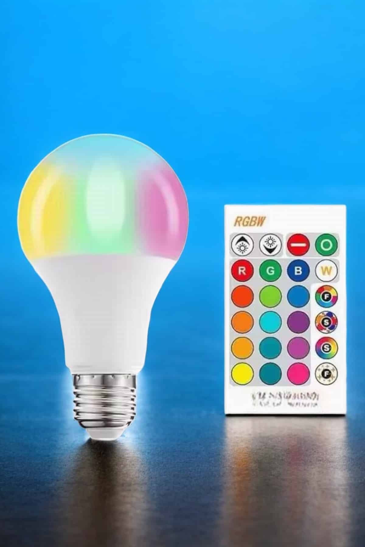 Led Ampul Enerji Dostu RGB Işıklı 100W Led Işık - Görsel 3