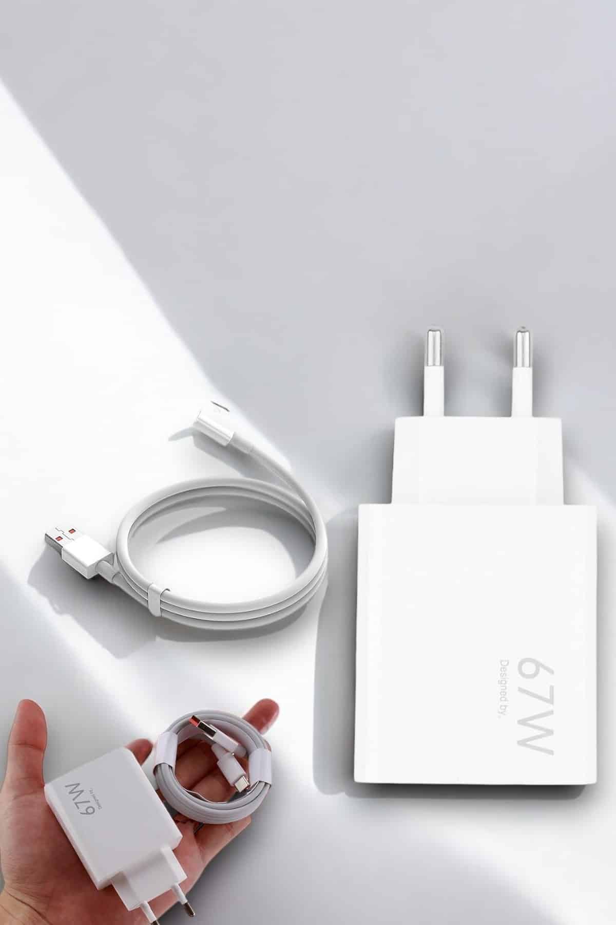 Şarj Aleti 67W Hızlı Şarj Turbo Type-C Uyumlu Şarj Adaptörü Kablosu - Görsel 2