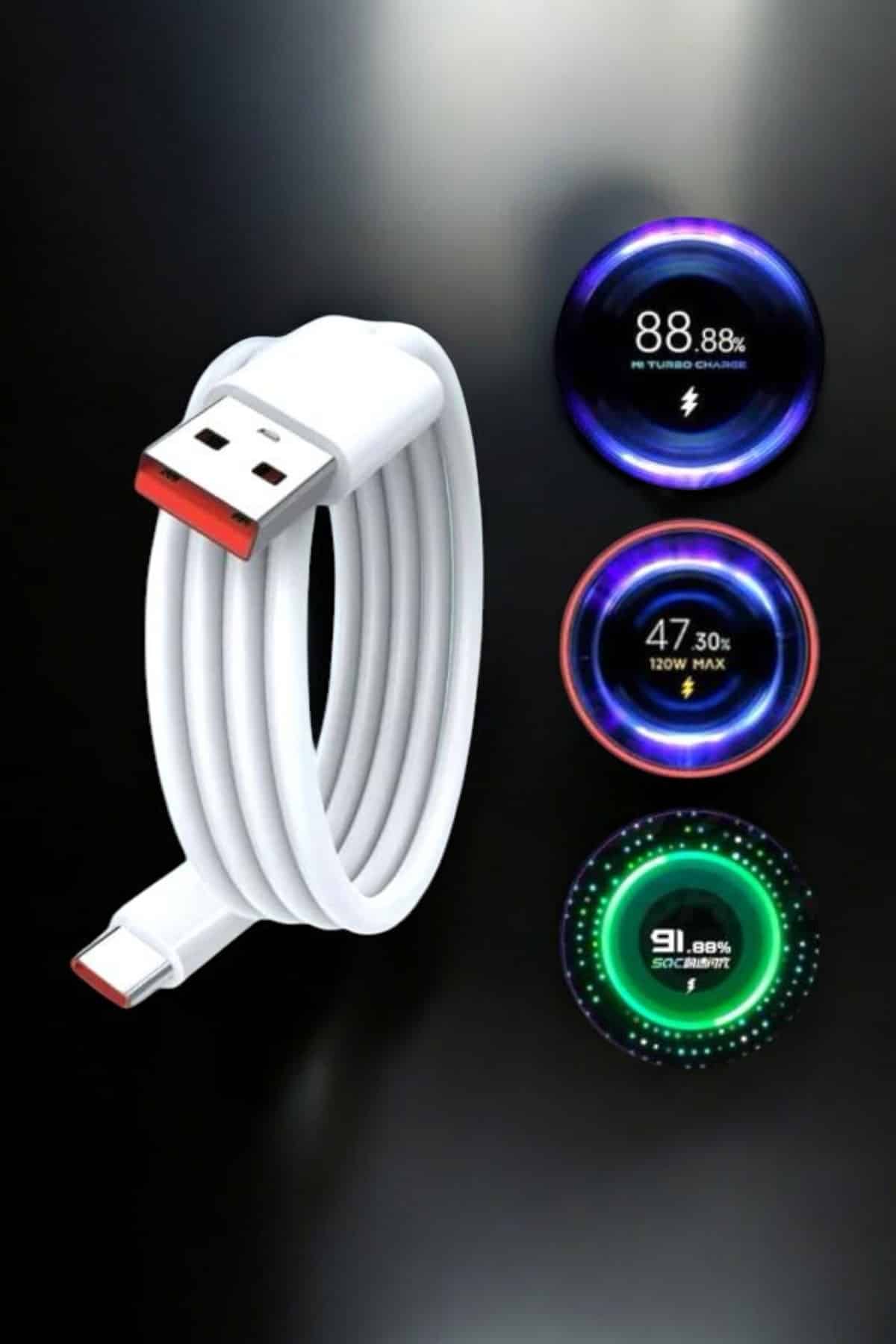 Type-C 120W Şarj Aleti Hızlı Şarj Turbo - Görsel 4