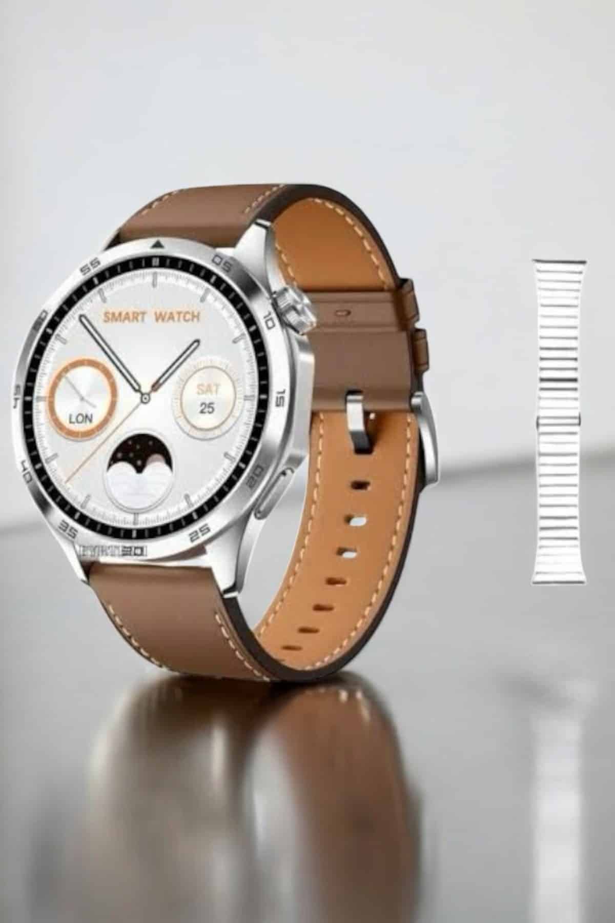 Akıllı Saat Titreşimli Pusula Nabız ve Tansiyon Ölçer NFC Uyumlu - Görsel 4