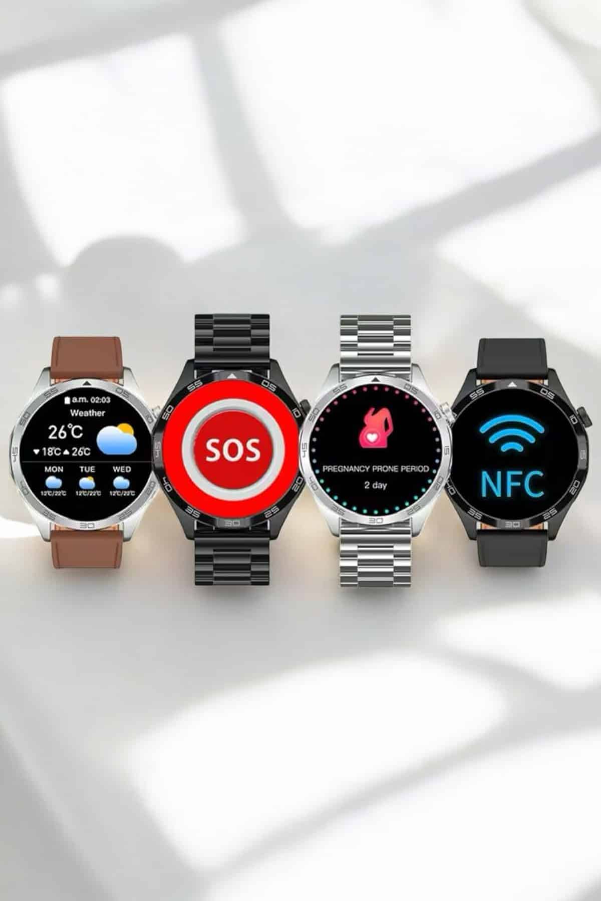 Akıllı Saat Bildirim Görme Sesli Görüşme Çoklu Kordon GPS Takibi - Görsel 4