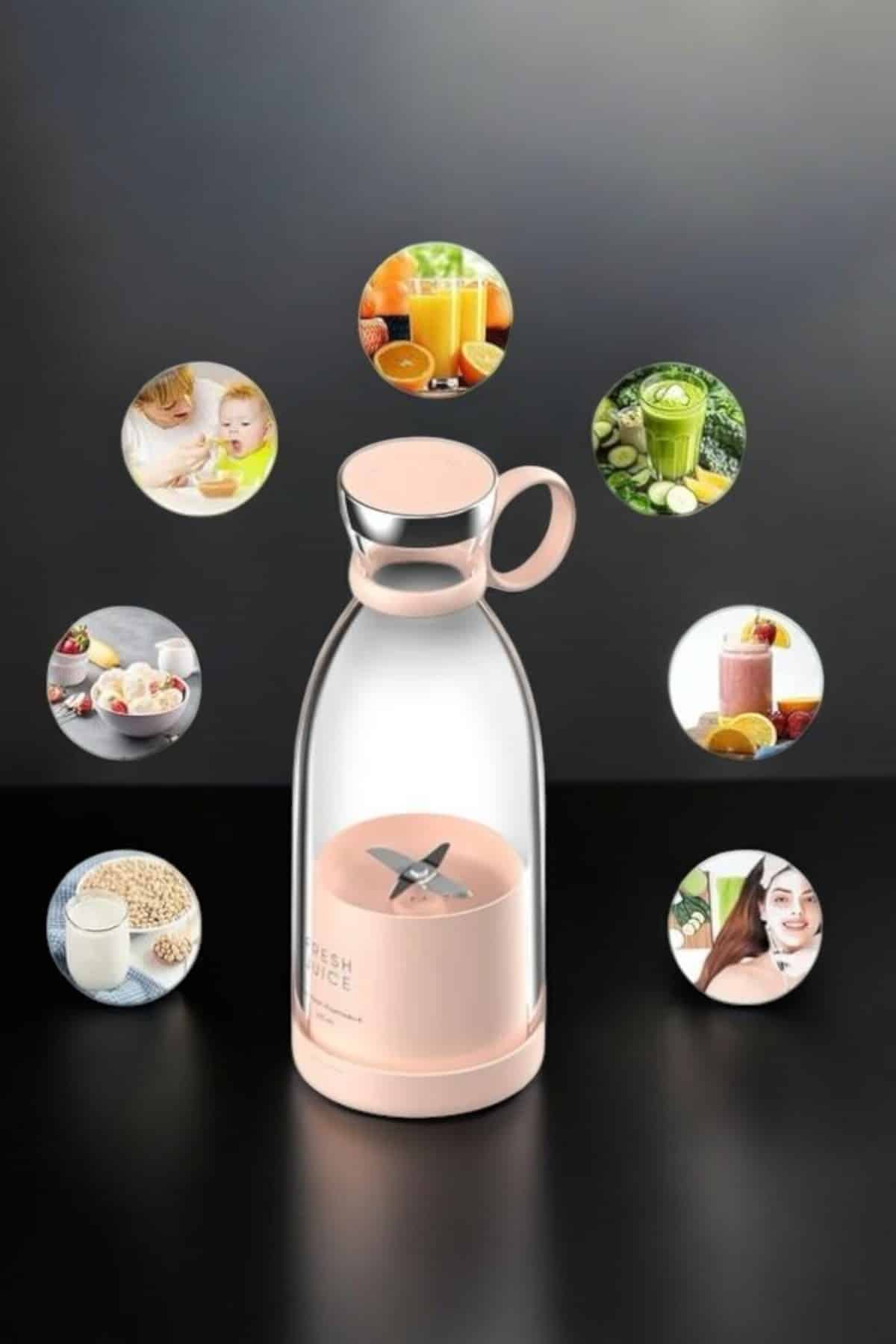 El Blender Taşınabilir Meyve Blender Şarj Edilebilir Taşınabilir Blender Elektrikli - Görsel 5