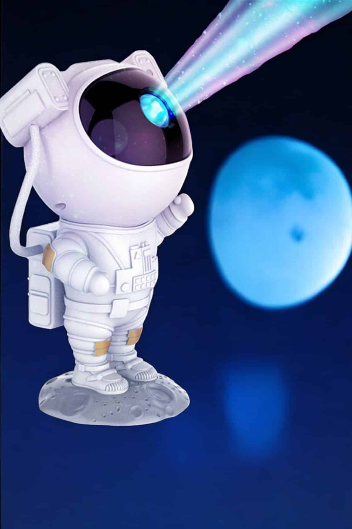 Çocuklara Özel Projeksiyon Astronot Lamba Speaker Sevimli - Görsel 5