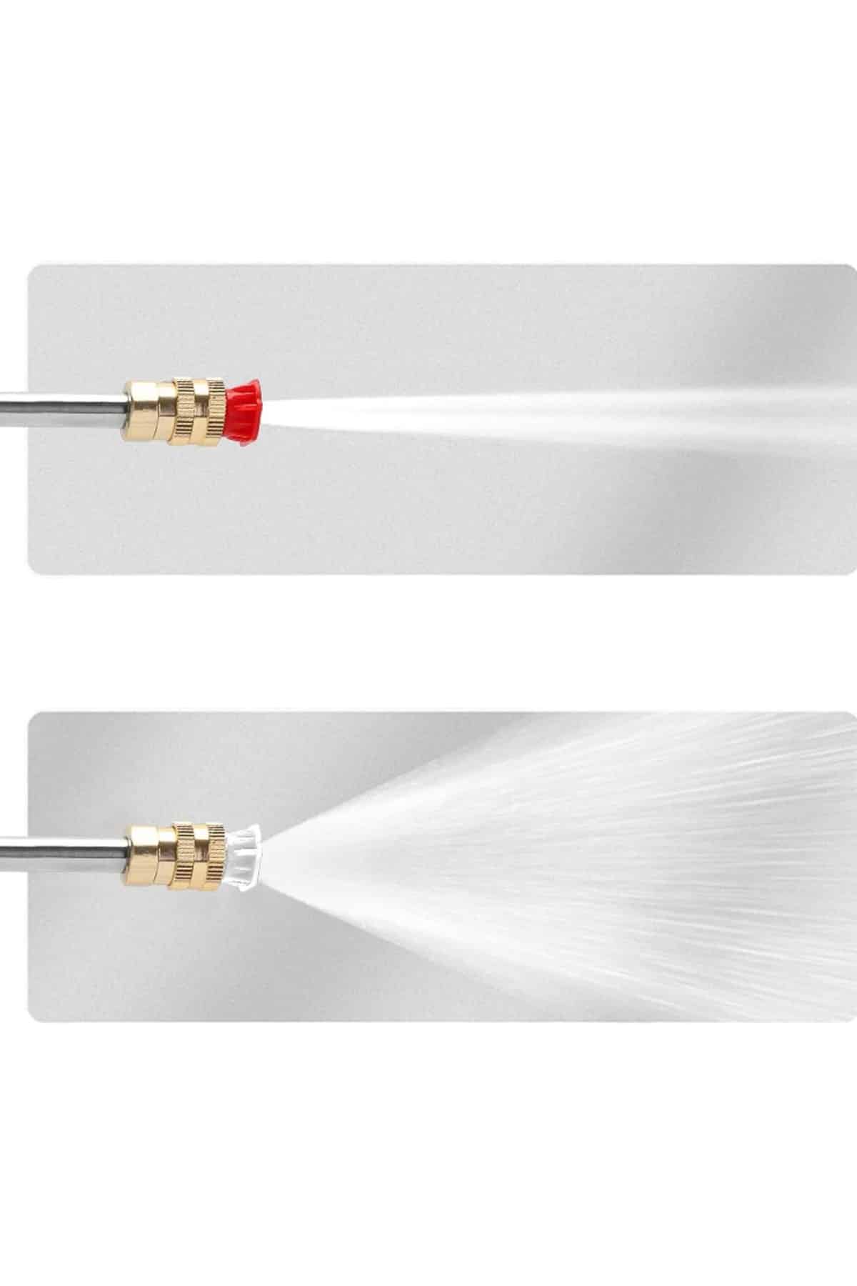 Bahçe ve Araba Yıkama Tabancası Su Basınçlı Hazneli Bataryalı Oto Yıkama - Görsel 5