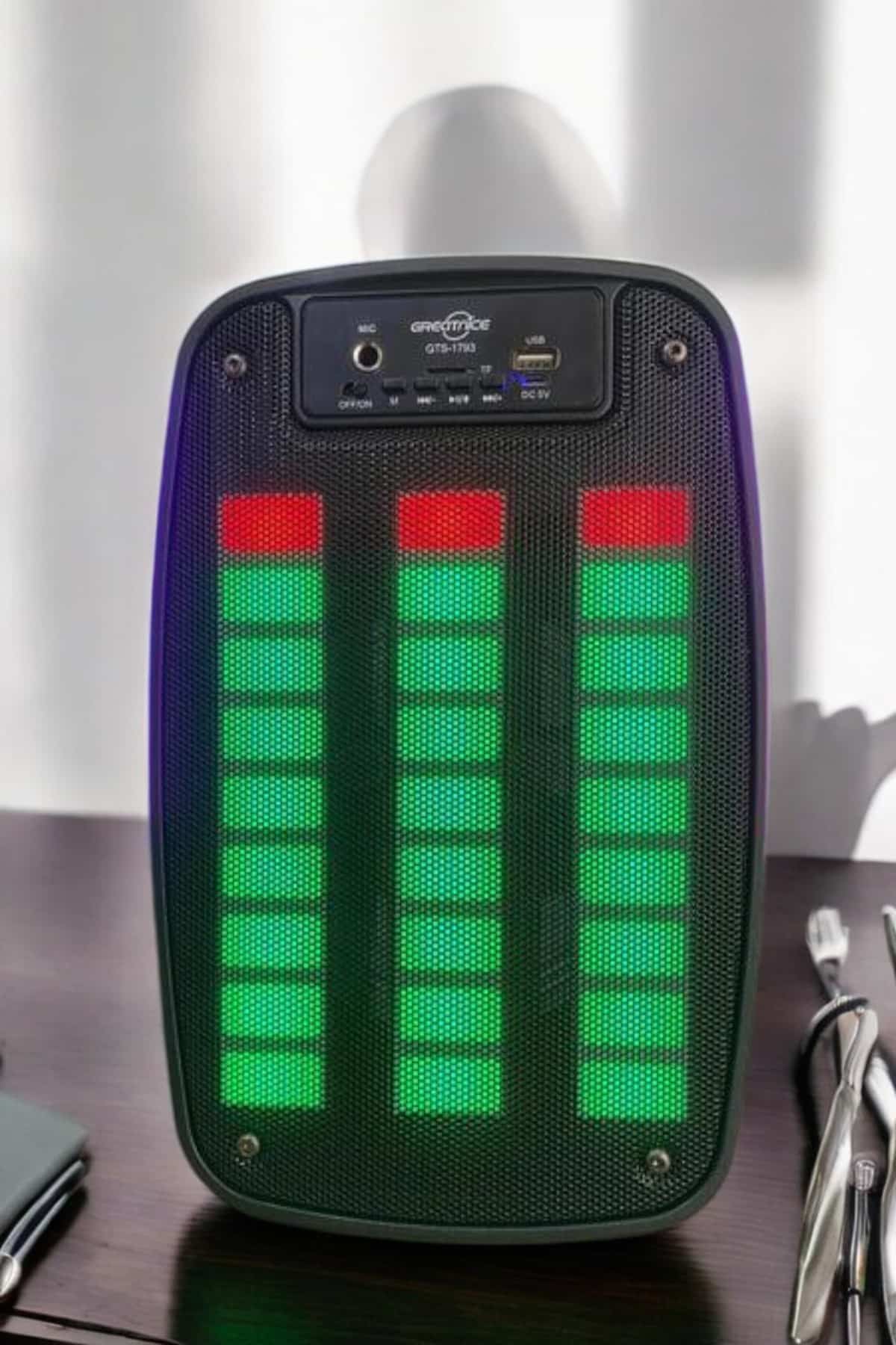 Bluetooth Hoparlör Mikrofonlu Speaker Taşınabilir Şarjlı - Görsel 4