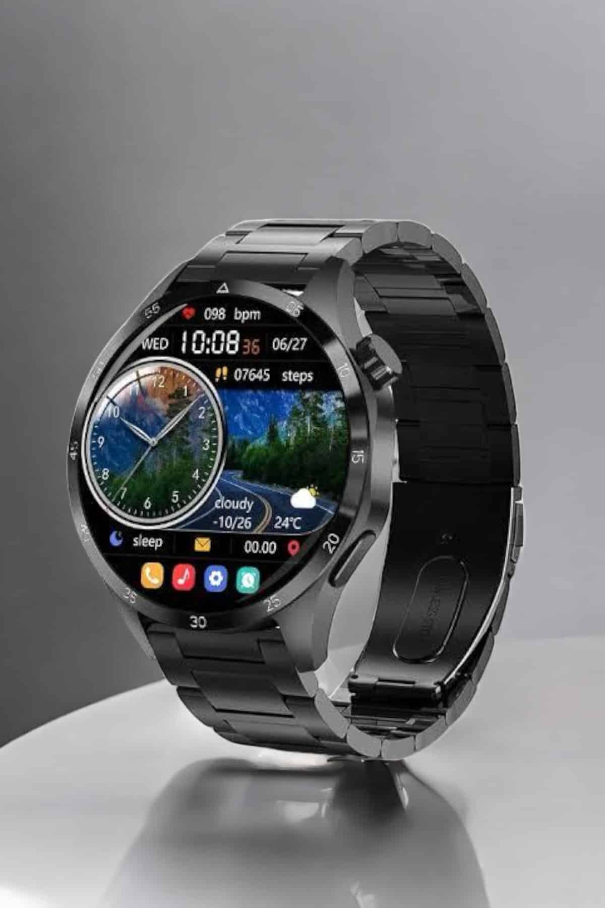 Akıllı Saat Sesli Görüşme NFC Uyumlu Bildirim Görme ve Uyku ve Sağlık Takibi - Görsel 5
