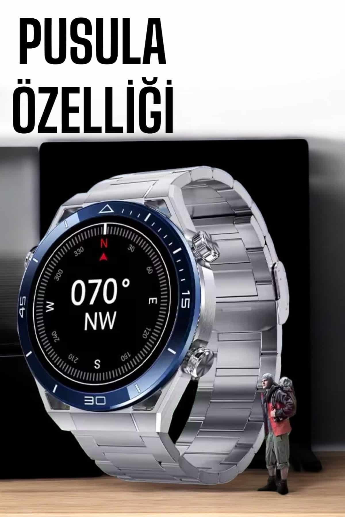 Akıllı Saat Yeni Nesil Bluetooth Bağlantılı Uyku ve Sağlık Takibi NFC ve GPS - Görsel 4