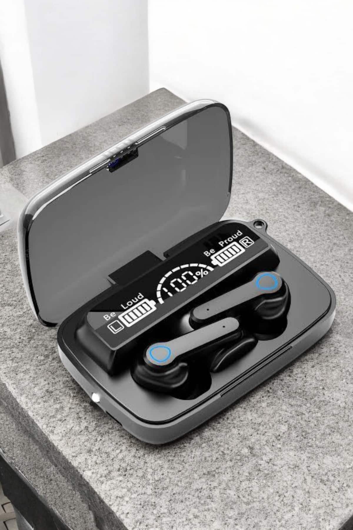 Bluetooth Kulaklık Powerbankli Dijital Göstergeli Dokunmatik Kontrol - Görsel 5