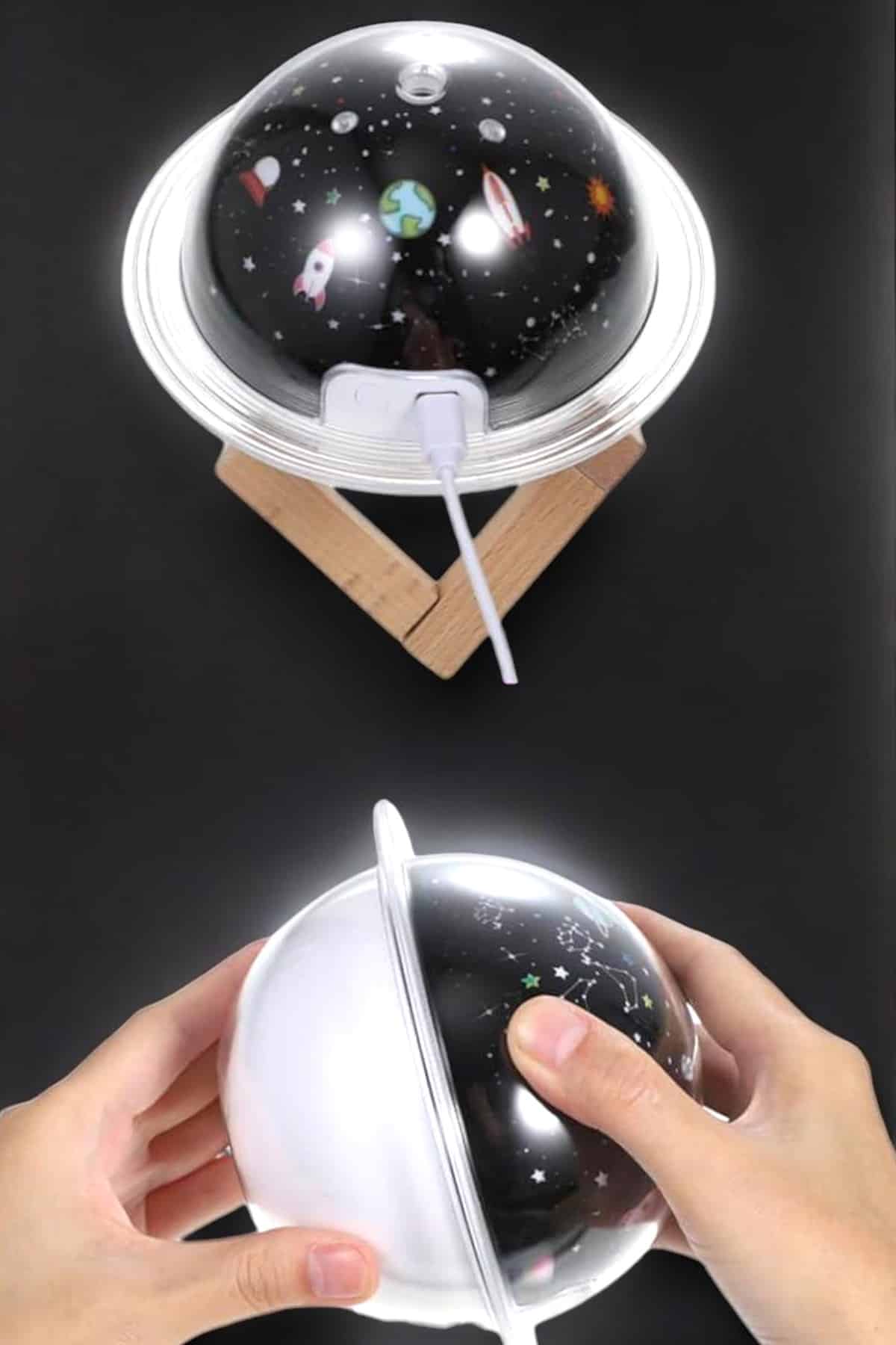 Hava Nemlendirici Projeksiyon Görünümlü USB Bağlantılı Aromaterapi - Görsel 4