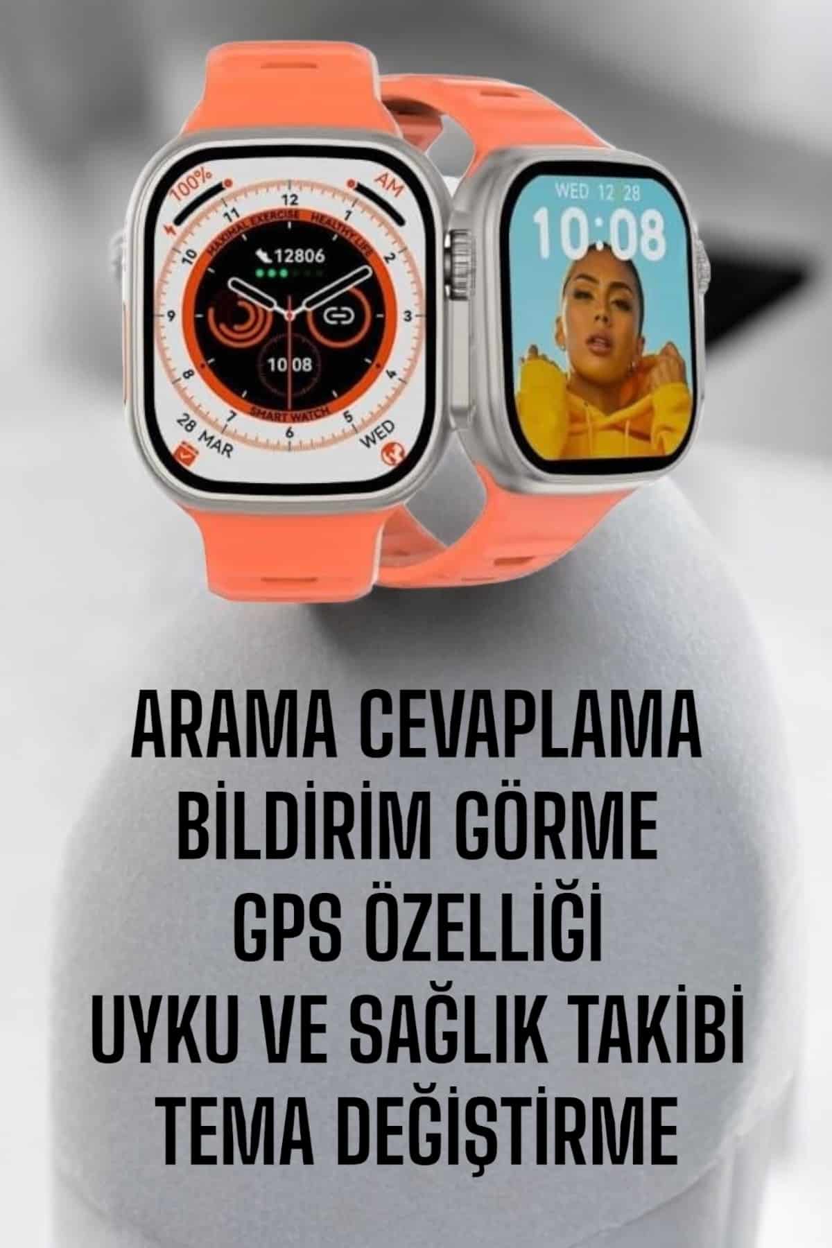 Akıllı Saat GPS Sağlık Ve Uyku Takibi Arama Cevaplayan Bluetooth Bağlantılı - Görsel 2