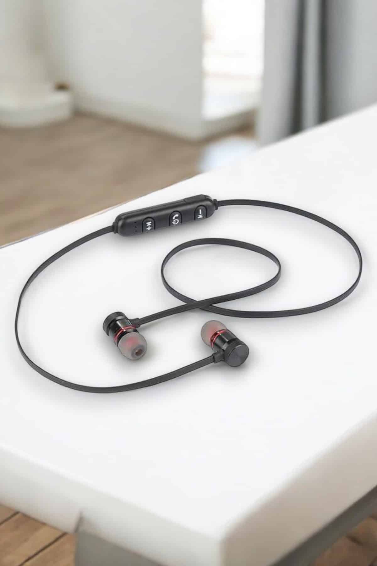 Kablosuz Sport Mıknatıslı Mikrofonlu Kulak İçi Kulaklık - Görsel 4