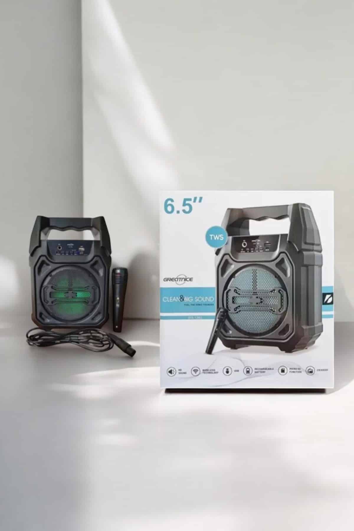 Güçlü ve Şarj Edilebilir Bluetooth Hoparlör 6.5 İnç - Görsel 4