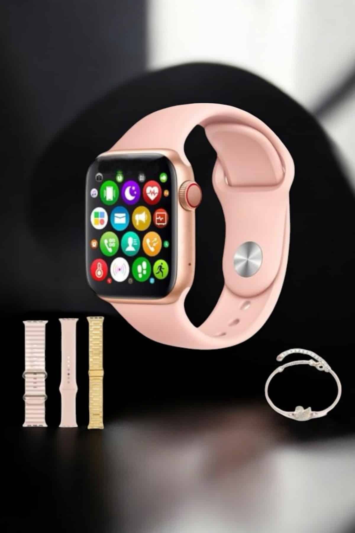 Akıllı Saat Kadınlara Uyku Ve Sağlık Takibi Yapabilen Bileklik Hediyeli - Görsel 3