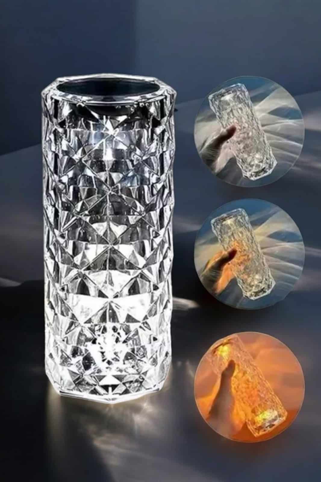 Dokunmatik Kristal Gece Lambası Hediyelik - Görsel 3